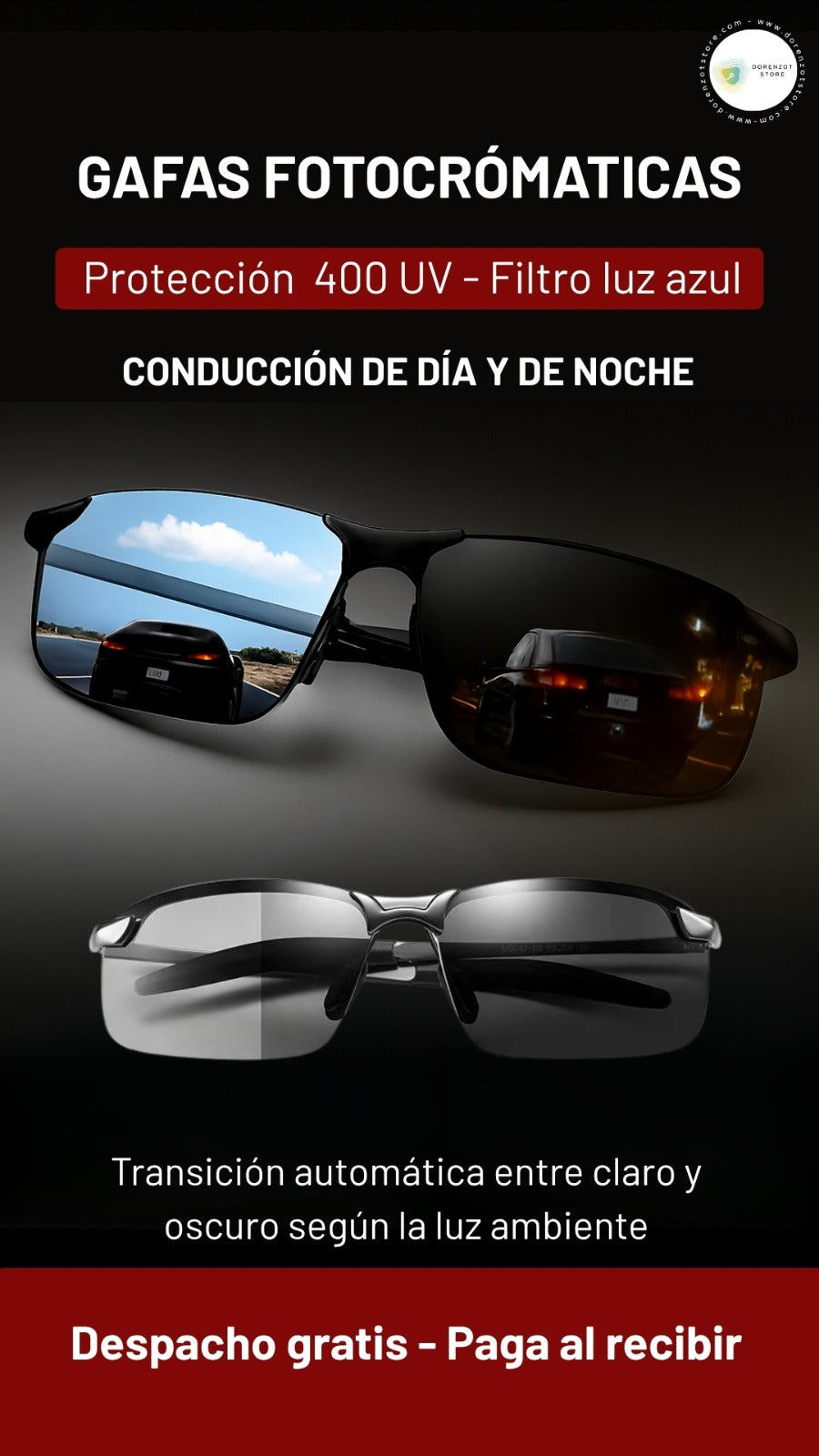 GAFAS DE SOL FOTOCROMATICOS + ESTUCHE
