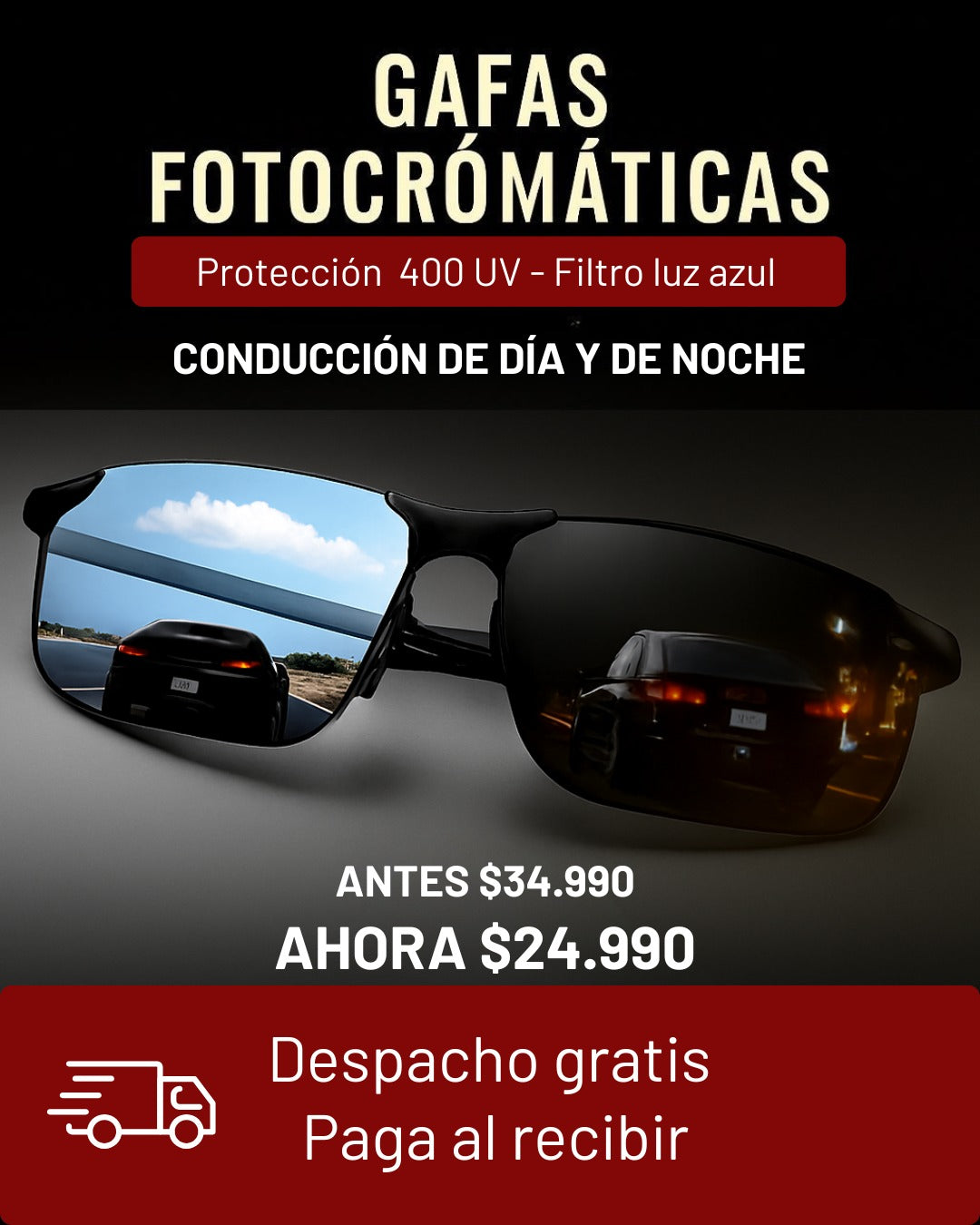 GAFAS DE SOL FOTOCROMATICOS + ESTUCHE